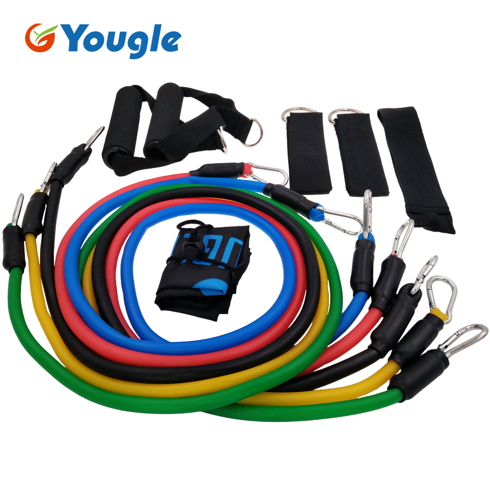 YOUGLE 11 adet/takım çekme hal - Yoga Fitness Resistance Band incelemesi ve fiyatı
